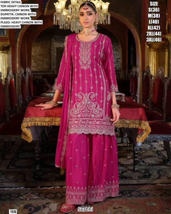 Launching A Beautiful Plazo Suit Sets With Heavy Embroidery Work On All Over Suits