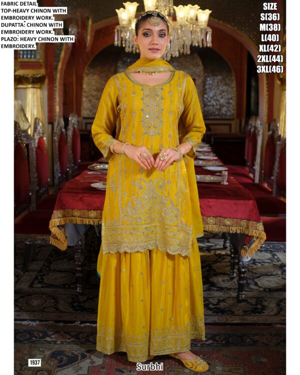 Launching A Beautiful Plazo Suit Sets With Heavy Embroidery Work On All Over Suits