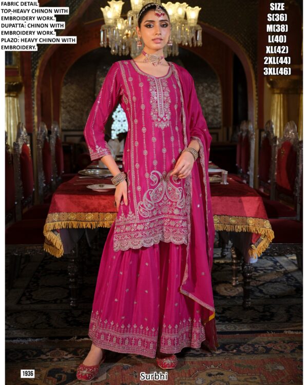 Launching A Beautiful Plazo Suit Sets With Heavy Embroidery Work On All Over Suits