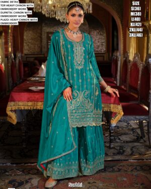 Launching A Beautiful Plazo Suit Sets With Heavy Embroidery Work On All Over Suits