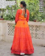 Vibrant Bandhani Print Navratri Chaniya Choli Set With Kutchi Gamathi Patch Work