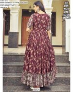 Buy Rayon Casual Wear Foil Printed Readymade Ankle Length Maxi Gowns In Four Colours!