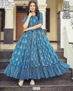 Buy Rayon Casual Wear Foil Printed Readymade Ankle Length Maxi Gowns In Four Colours!