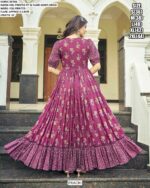 Buy Rayon Casual Wear Foil Printed Readymade Ankle Length Maxi Gowns In Four Colours!