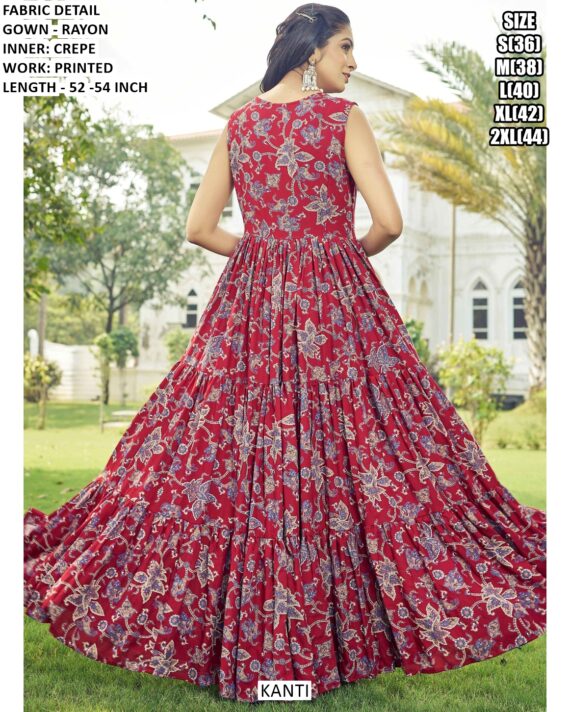 Women's Casual Dresses New Collection! Beautiful Printed Rayon Casual Wear Readymade Gowns