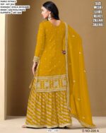 Art Silk Embroidered, Sequins And Zari Work Sharara Suit Sets For Ceremonial