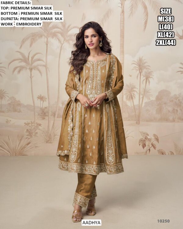 Shimmer Silk Readymade Latest Designer Salwar Suits Collection For Women