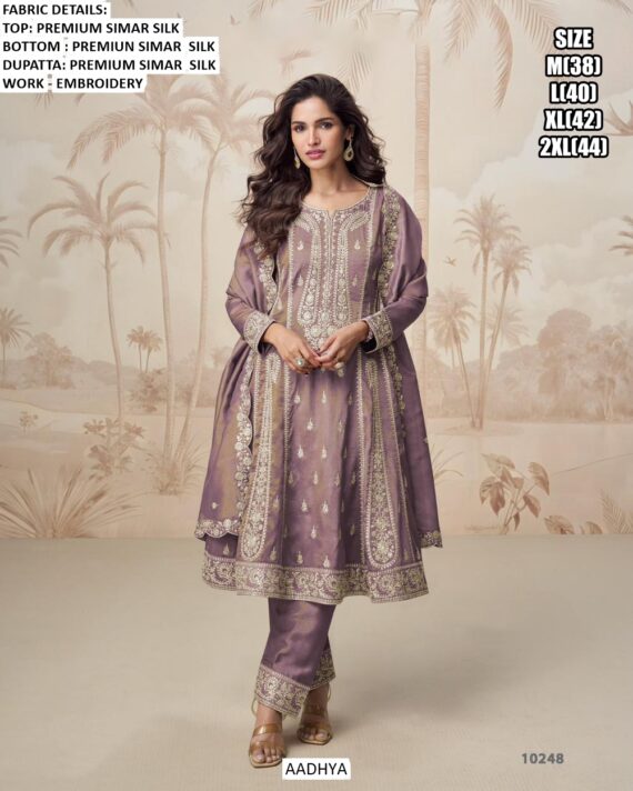 Shimmer Silk Readymade Latest Designer Salwar Suits Collection For Women