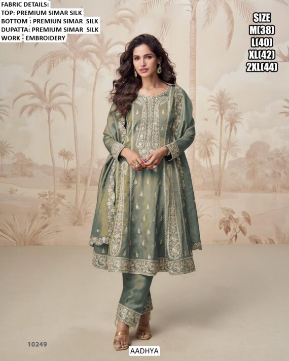 Shimmer Silk Readymade Latest Designer Salwar Suits Collection For Women