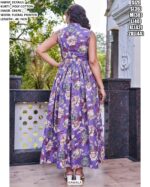 Latest Poly Cotton Floral Printed Western Wear Kurti Gown For Casual Outings
