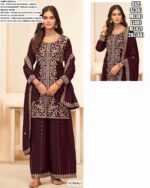 Festive Wear Blooming Chinon Readymade Amazing Embroidery Work Plazo Suits