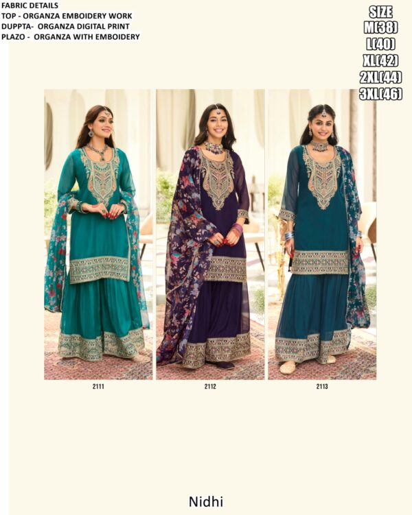 Ready To Wear Indian Pakistani Special Organza Embroidered Salwar Kameez Suits For Women