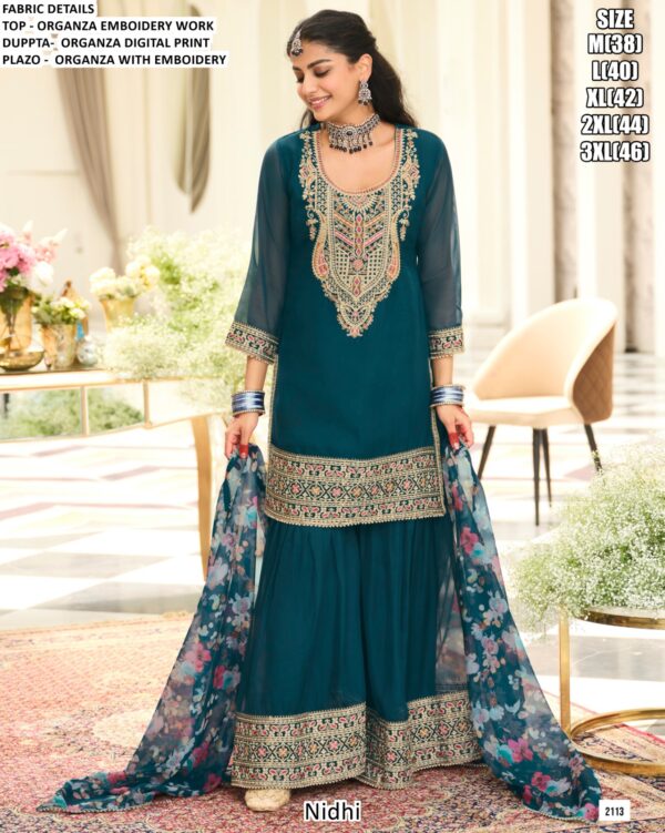 Ready To Wear Indian Pakistani Special Organza Embroidered Salwar Kameez Suits For Women