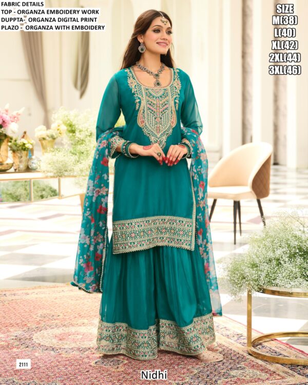 Ready To Wear Indian Pakistani Special Organza Embroidered Salwar Kameez Suits For Women