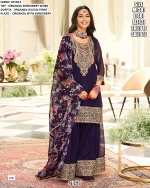 Ready To Wear Indian Pakistani Special Organza Embroidered Salwar Kameez Suits For Women