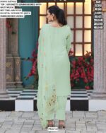 Festive Wear Georgette Embroidered Kurti, Pant And Dupatta Set With Moti Work