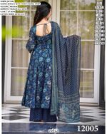Casual And Any Functions Wear Beautiful Printed Muslin Fabric Flared Kurti With Pent And Dupatta