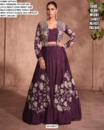 Partywear Style Trendy Designer Crop Top With Lehenga Collection (Three-Piece Indo-Western)