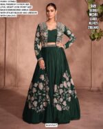 Partywear Style Trendy Designer Crop Top With Lehenga Collection (Three-Piece Indo-Western)