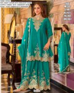 Wedding Wear Heavy Chinon Embroidered Sets Of Three Beautiful Salwar Kameez Suits