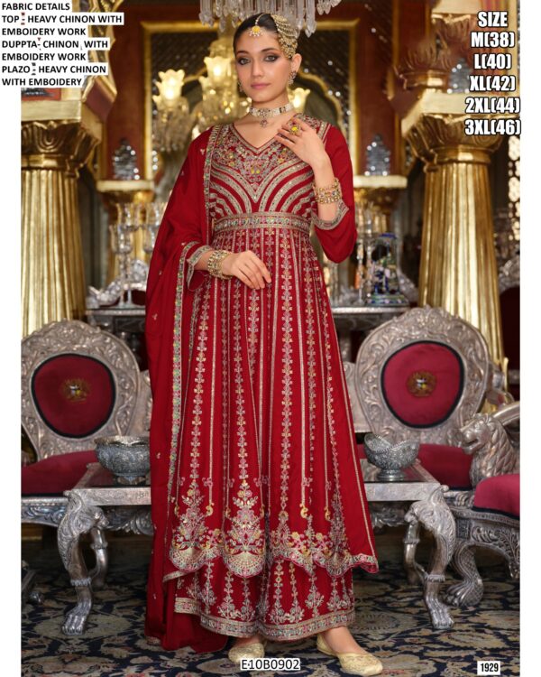 Shop Stunning Designer Embellished Chinon Pakistani Salwar Kameez At Attractive Prices