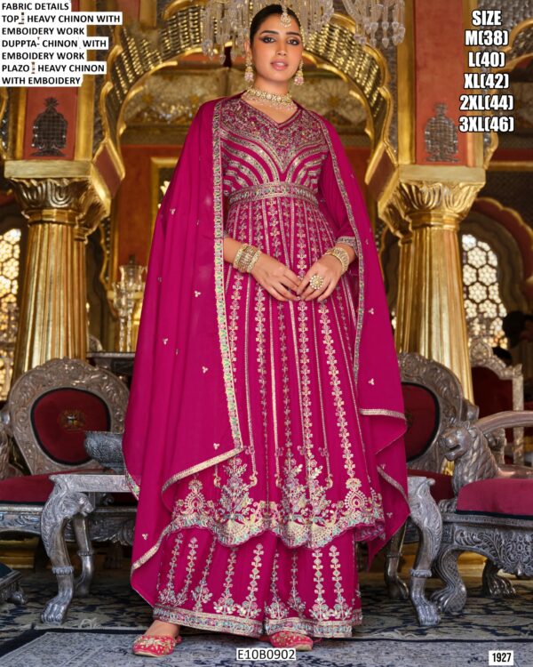 Shop Stunning Designer Embellished Chinon Pakistani Salwar Kameez At Attractive Prices