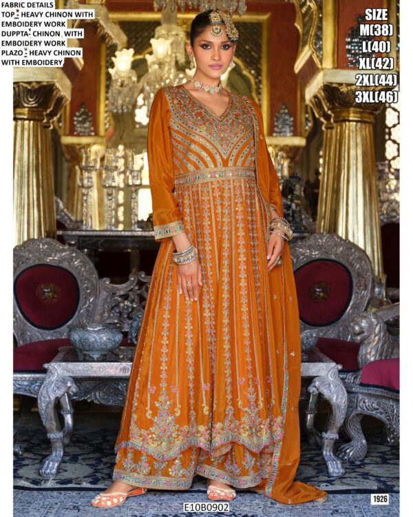 Shop Stunning Designer Embellished Chinon Pakistani Salwar Kameez At Attractive Prices