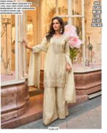 Festival Suits - Pure Viscose Simar Jacquard Silk Embroidery Work Readymade Gharara Dresses