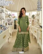 Festival Suits - Pure Viscose Simar Jacquard Silk Embroidery Work Readymade Gharara Dresses