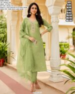 Buy Women's Party Wear Hand Embroidered Modal Silk Kurti Set With Matching Dupatta