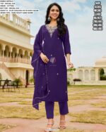 Buy Women's Party Wear Hand Embroidered Modal Silk Kurti Set With Matching Dupatta