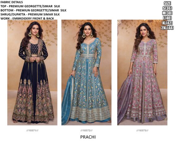 Premium Georgette Indo-Western Dress, Crafted With Rich Zari And Resham Embroidery Work