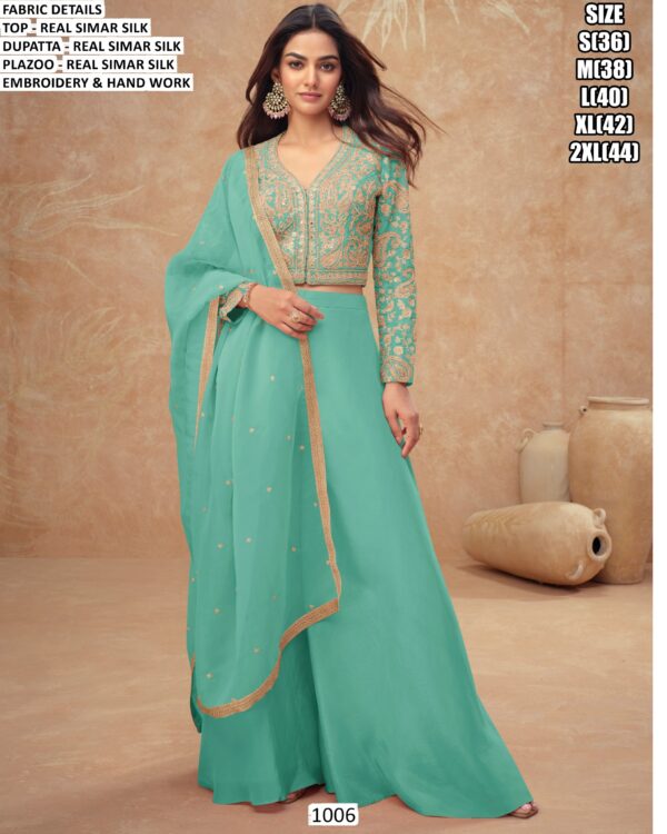 Unleash Style With Our Exquisite Real Simar Silk Embroidery And Handwork Suits