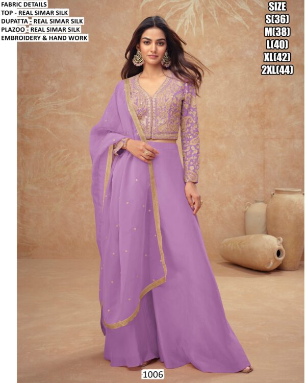 Unleash Style With Our Exquisite Real Simar Silk Embroidery And Handwork Suits