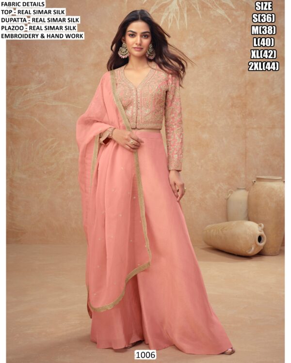 Unleash Style With Our Exquisite Real Simar Silk Embroidery And Handwork Suits