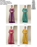 Exclusive Designer Three-Piece Readymade Chinon Silk Indo-Western Dresses For Women