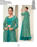 Exclusive Designer Three-Piece Readymade Chinon Silk Indo-Western Dresses For Women