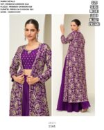 Exclusive Designer Three-Piece Readymade Chinon Silk Indo-Western Dresses For Women
