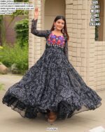 Step Into The Charm Of Navratri With This Beautifully Designed Gowns In Two Colours!