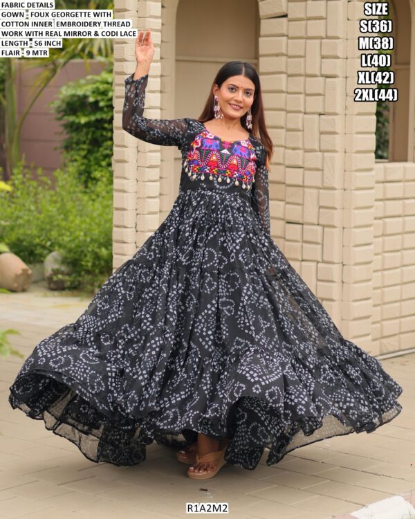 Step Into The Charm Of Navratri With This Beautifully Designed Gowns In Two Colours!