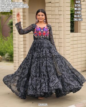 Step Into The Charm Of Navratri With This Beautifully Designed Gowns In Two Colours!