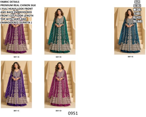 Wedding Wear Chinon Silk Heavy And Beautiful Designer Indo-Western Collection 2025