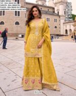 Glossy Simar Silk Beautiful Embroidered Readymade Salwar Suits (Four Piece Catalogue)