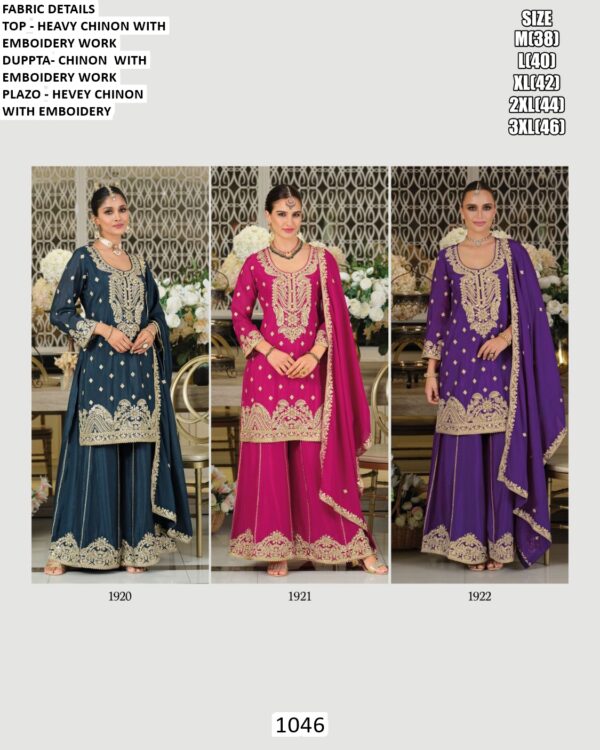 Shop Wedding Wear Designer Embellished Chinon Salwar Kameez At Attractive Colours!