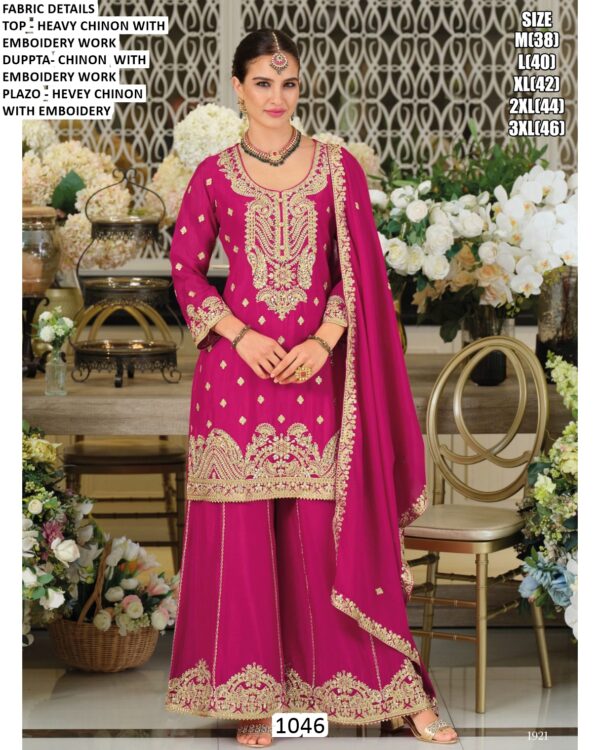 Shop Wedding Wear Designer Embellished Chinon Salwar Kameez At Attractive Colours!