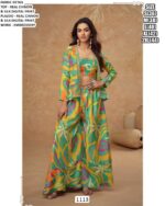 Real Chinon Silk Party Wear Readymade Digital Printed Cord Set Collection