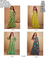 Real Chinon Silk Party Wear Readymade Digital Printed Cord Set Collection