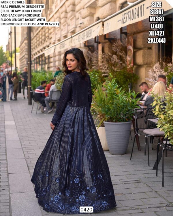 Premium Georgette Attractive Designer Cocktail Party Wear Women's Indo-Western Outfits