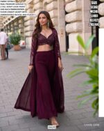 Premium Georgette Attractive Designer Cocktail Party Wear Women's Indo-Western Outfits