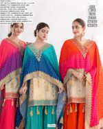 Viscose Simmer Jaquard With Elegant Mirror Style Embroidered Wedding Wear Sharara Dress